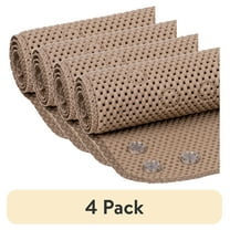(4 pack) Mainstays 17" x 36" Cushioned Foam Bathtub Mat with Suction Cups, Taupe