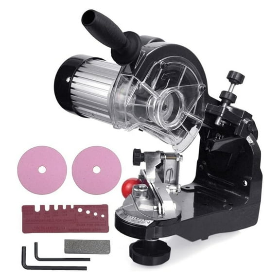 Saw Chain Grinder with Grinding Wheels Chain Grinder 1/8 and 3/16 Inch Electric Chainsaw Sharpener Bench or Wall Mounted