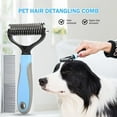 thumbnail image 2 of Pet Comb Double Untie Knot Rake Pet Dog Brush Hair Tool Grooming F9p0, 2 of 8