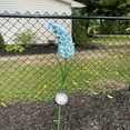 thumbnail image 3 of Gerson 42" Blue and Yellow Mallow Solar Lighted Flower Outdoor Decoration, 3 of 4