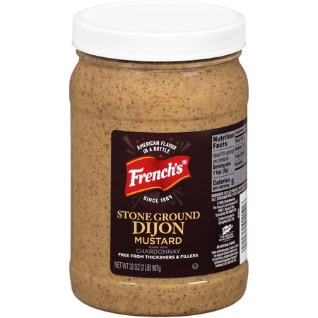 French's Stone Ground Dijon Mustard, Perfect for Deli Sandwiches, 32 oz