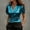 A1_Blue, variant on Women's Satin V-Neck Blouse Puff Short Sleeve Wrap Front Ruched Waist Top Silky Slim Fit Elegant Satin Silk Shirt Dressy Casual Office Work Tops Trendy Going Out Cropped Blouses Black L