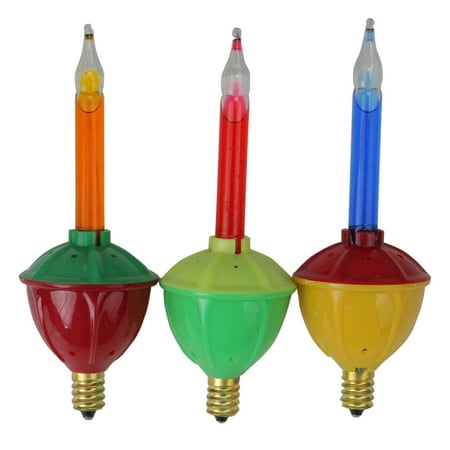 Pack Of 3 Multi-Color C7 Retro Bubble Light Replacement Christmas Pack of 3 Multi-Color C7 Retro Bubble Light Replacement Christmas Bulbs - Pack Of 3 Multi-Color C7 Retro Bubble Light Replacement Christmas