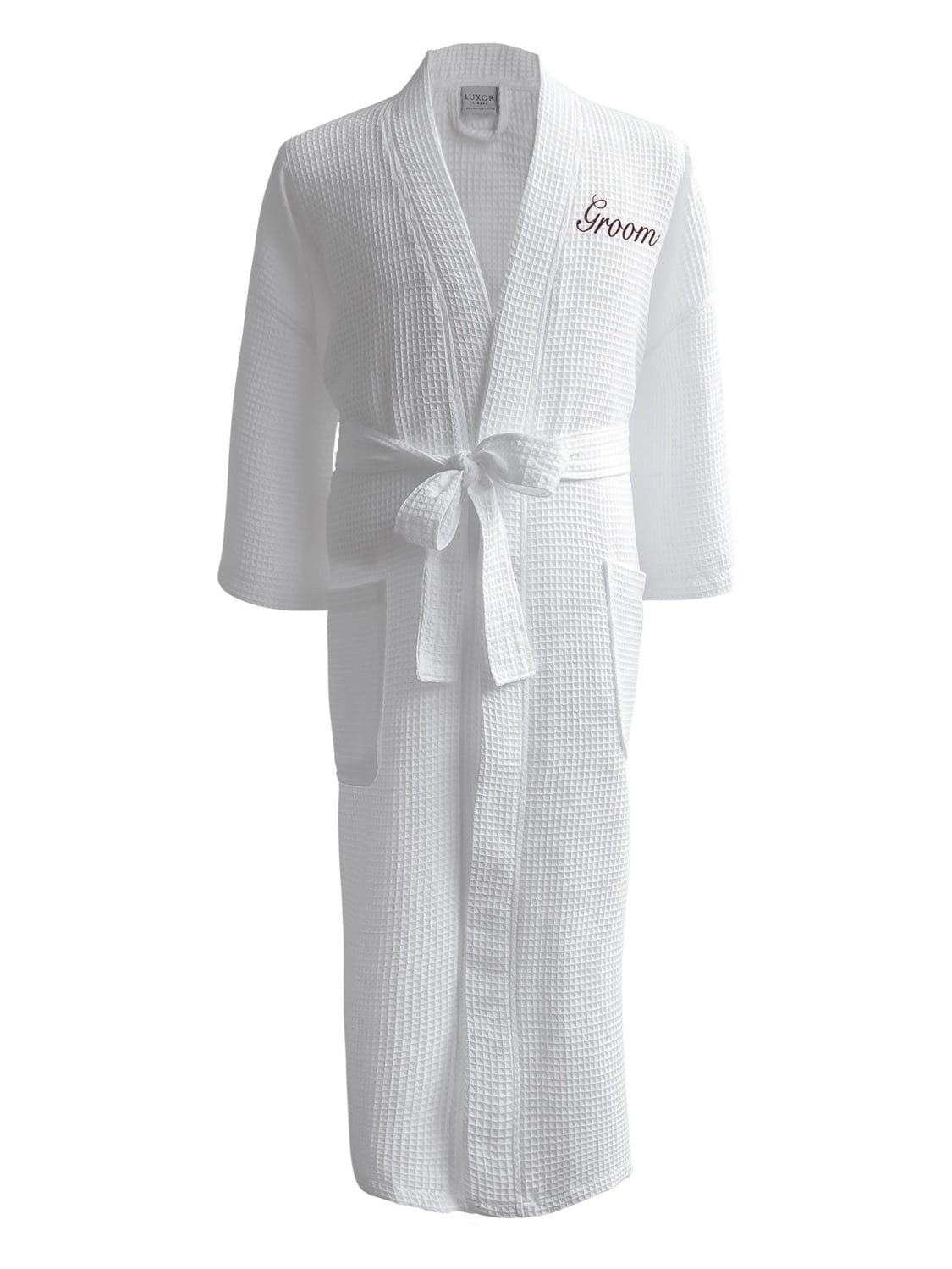 Luxor Linens Monogrammed Waffle Weave Bathrobes Luxurious, Soft