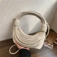 thumbnail image 3 of Bolsos de mano con nudo de moda para mujer, bolso de mano de marca de lujo, bolso de hombro tejido con hilo multicolor, bolso de mensajero para niñas, 3 of 5