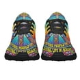 thumbnail image 5 of Hippie Peace Sign Imagine All The People Living Life in Peace Shoes Sneakers Black Size 6, 5 of 7