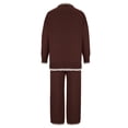 thumbnail image 3 of Aofany Women's 2 Piece Outfits Solid Sweater Set Long Sleeve Pullover Sweater And Casual Pants Loose Fit Lounge Set, 3 of 5
