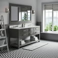 thumbnail image 3 of Water Creation Madalyn 72" Wood Double Bathroom Vanity in Cashmere Gray & White, 3 of 7