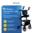 thumbnail image 2 of Journey Upright Foldable Walker for Seniors w/10" Front Wheels & Motion-Activated Lights, 2 of 7