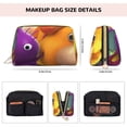 thumbnail image 3 of Lsque Pikmin Pattern Genuine Leather Makeup Bag Cosmetic Pouch Travel Organizer Toiletry Clutch Large Capacity Travel Cosmetic Bag, 3 of 6