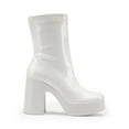 thumbnail image 2 of DREAM PAIRS Women's Platform Gogo Ankle Boots High Chunky Block Heel Square Toe Booties Shoes, 2 of 7