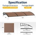 thumbnail image 4 of SPECSTAR Polycarbonate Window Door Awning Canopy with Black Bracket 40 Inch x 120 Inch, Brown, 4 of 7