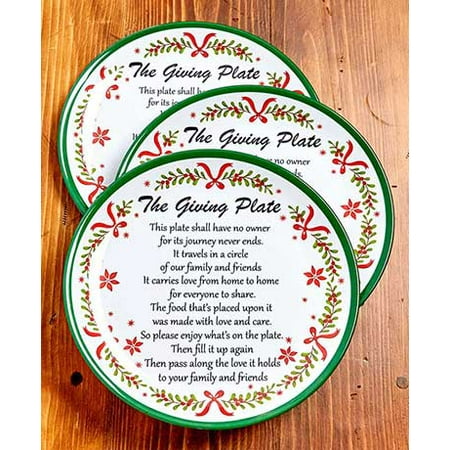 SET OF 3 GIVING PLATES BAKED GOODS CARRY TRAY CHRISTMAS