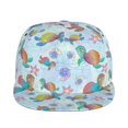 thumbnail image 2 of Fotbe Colorful Sea Turtle Flat Bill Visor Cap Classic Snapback Hat Polyester Foam Trucker Hat Trucker Cap Adjustable Baseball Cap, 2 of 9