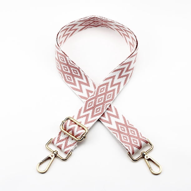 Correa de bolso extendida de jacquard bordada Correa de bolso de estilo étnico ajustable de repuesto Accesorios Correa de hombro cruzada de un solo hombro para bolso de mujer