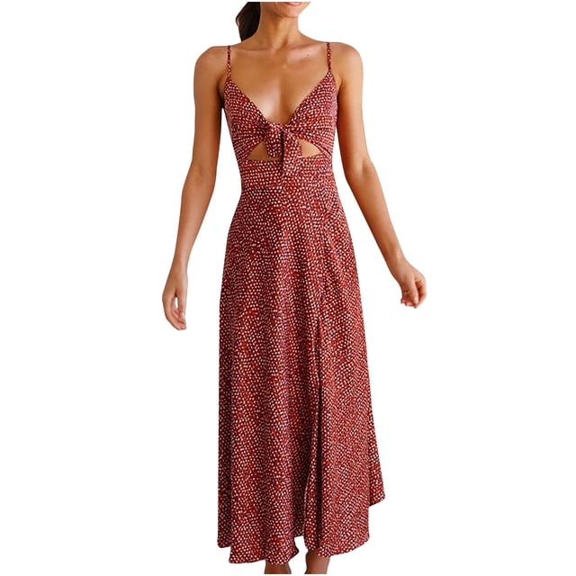Vestido Fridja Verano Casual espalda descubierta puntos estampado Vendaje sexy