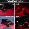 thumbnail image 3 of 10 Pack LED Rock Lights, LED Fender Lights, Wheel Arch Lights, LED Rock Lights for Trucks, Golf Cart, Jeep Wrangler, RZR, Offroad, F150, F250, Snowmobile (Red and Yellow), 3 of 5