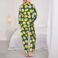 thumbnail image 6 of Goofa Lemon Printed Women’s 2 Piece Pajama Set Super,Pajamas Women's Long Sleeve Sleepwear Soft Button Down Loungewear Pjs Lounge Set Nightwear-Small, 6 of 9