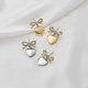 thumbnail image 5 of Bow Earrings For Women, Gold Heart Dangle Earrings For Women Ribbon Bow Dangle Earrings, Gold Bow Heart Drop Earrings Jewelry Gifts------Product code, 5 of 5