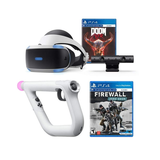 PlayStation 4 Firewall Hour and DOOM VFR PSVR Aim Controller Bundle: PlayStation 4 VR Headset, PSVR Camera, Wireless Controller, DOOM VFR and Firewall Zero - Walmart.com