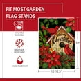 thumbnail image 2 of JANI Merry Christmas Cardinal Poinsettia Garden Flag, Winter Holiday Xmas Yard Outdoor Home Decorative Small Flag, Red Bird House Flowers Outside Decoration Farmhouse Burlap Decor Double Sided 12x18, 2 of 4