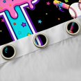 thumbnail image 4 of jejeloiu Letter T Monogrammed Blackout Curtains Set of 2 (52x84 Each),Baseball Ice Cream Window Curtains For Girls Kids, 4 of 6
