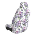 thumbnail image 2 of Wukai Violets Flowers Full Set Car Seat Covers with Soft Padding Universal Auto Front Seats Protector and Cushion Mat, 2 of 5