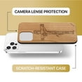 thumbnail image 6 of Case Yard Wooden Case Outside Soft TPU Silicone, Slim Fit Shockproof Wood Protective Phone Cover for Girls Boys Men and Women, Supports Wireless Charging Jesus Cross Design case for iPhone-12-Pro-Max, 6 of 7