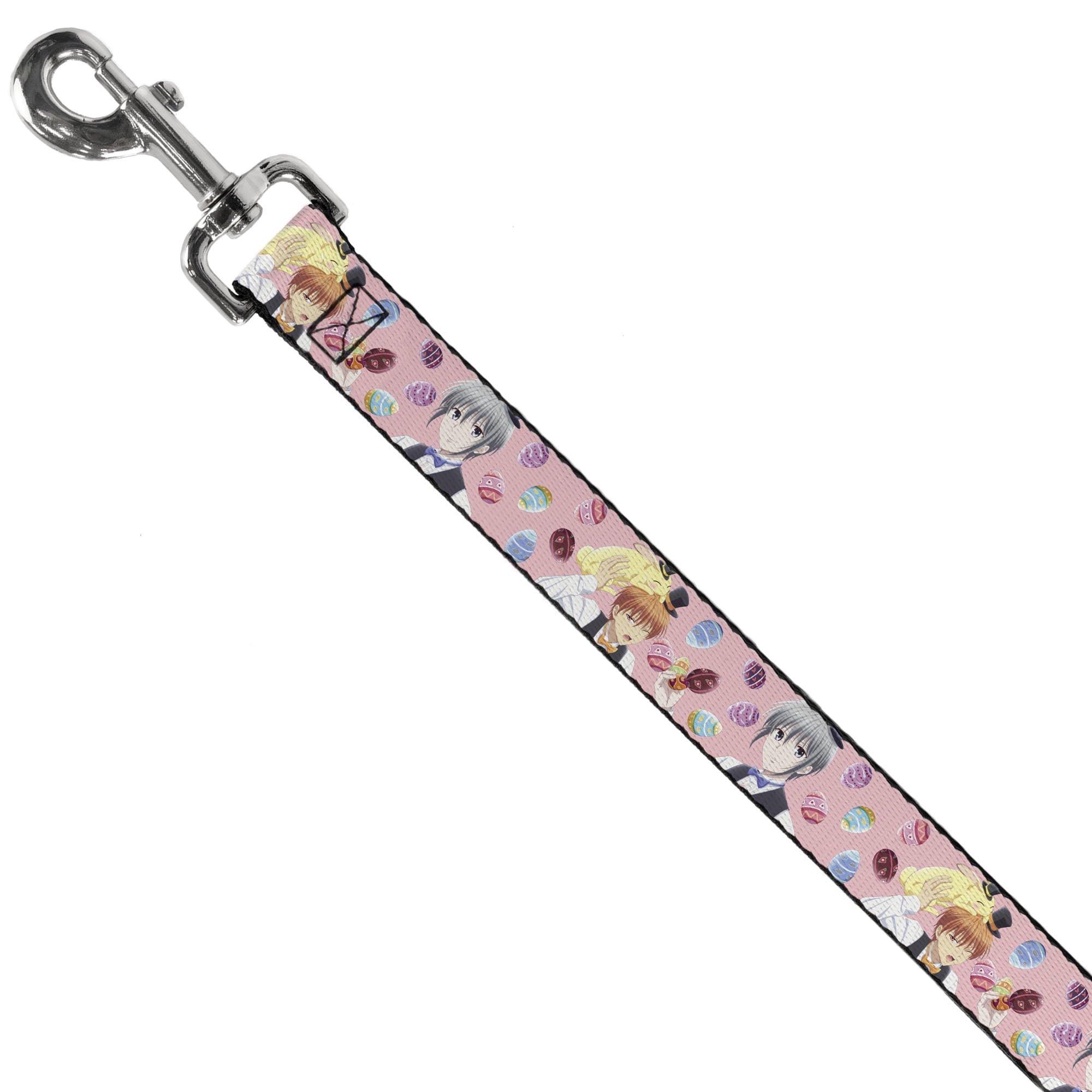 Crunchyroll Pet Leash, Dog Leash, Fruits Basket Kyo and Yuki Easter Themed Animage Pose Pink, 6 Feet Long 1.0 Inch Wide