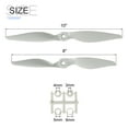 thumbnail image 2 of Uxcell 8x6" 10x5" Propeller RC Propellers 2 Vane Blades Props Grey with Adapter Rings for Electric Airplane Aircraft, Pack of 4, 2 of 7