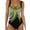 Green, variant on White Athletic Swimsuits For Women, Polyester Womens Swim Shirt, Short Bathing Suits For Women, Women Summer Backless Sexy Print Swimwear Beachwear Siamese Swimsuit Bikini Set