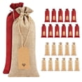 thumbnail image 2 of 24 Pcs Burlap Wine Bags Bags,Wine Bottle Bags with Drawstrings,Tags & Ropes,Reusable Winemk6783, 2 of 6