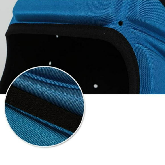 Rugby Headguard Protector Guard Wrestling Helmet Padded Headguard Protector Lacrosse Head Goalkeeper Top Shell Gear Protective Blue