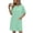 Mint Green, variant on Juslio Dresses for Women with Pockets Round Neck, T-Shirt Dresses Loose Casual Solid Color Midi Dress