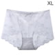 thumbnail image 1 of Bragas de encaje Mujer Sexy Hollow Seamless Briefs Cintura media Levantamiento de cadera Ropa interior transpirable, Blanco, XL Methold AP001201-02B, 1 of 7