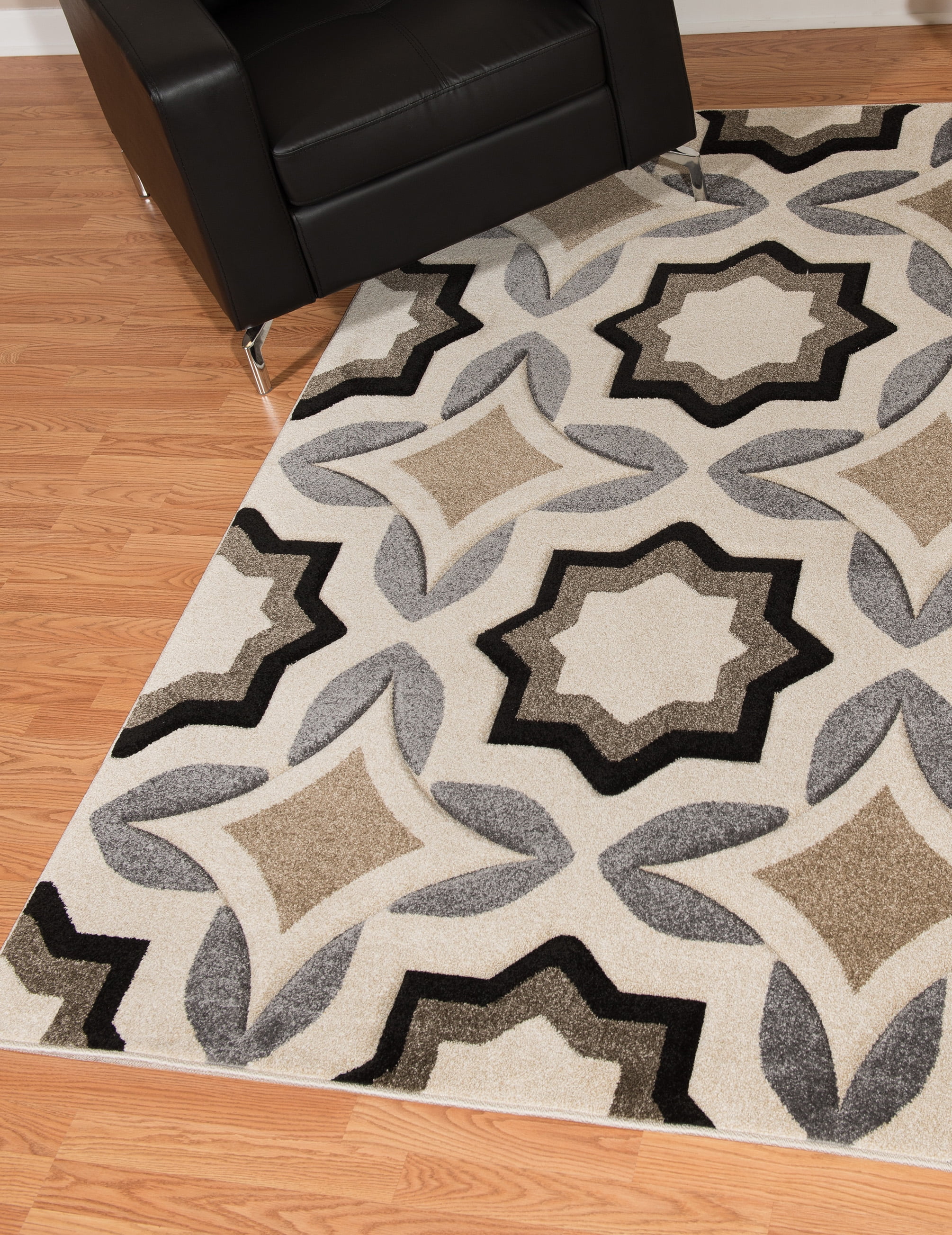 United Weavers Maridi Muna Geometric Cream Woven Polypropylene Area Rug