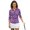 Purple Leopard Stripe, variant on HUIACONG Tie Dye Star Women Golf Shirt 3/4 Sleeve, Polyester Spandex Golf Top for Tennis, Hiking, Golf and Outdoor Casual Wear