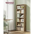 thumbnail image 2 of 6-Tier Adjustable Bookcase, Open Storage Shelf, 9.4" D x 23.6" W x 63.3" H, for Living Room, Office, Dinning Room, Space-Saving Design, 2 of 10