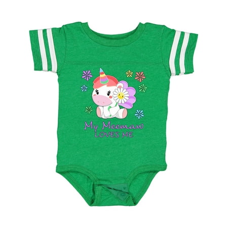 

Inktastic My Meemaw Loves Me- Cute Unicorn Gift Baby Boy or Baby Girl Bodysuit