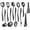 11Pcs-Black, variant on 304 Stainlss Steel Matte Kitchen Utensils Set, 11 Pcs Long Metal Cooking Utensil Gadgets Tools Set with Spatula, Ladle, Spoon, Skimmer, Turner, Pasta Server, Tongs