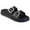 Black, variant on FOAMWALK Womens' Sandals - Comfortable Double Buckle Beach Slides, Everyday Women's Slide Sandals
