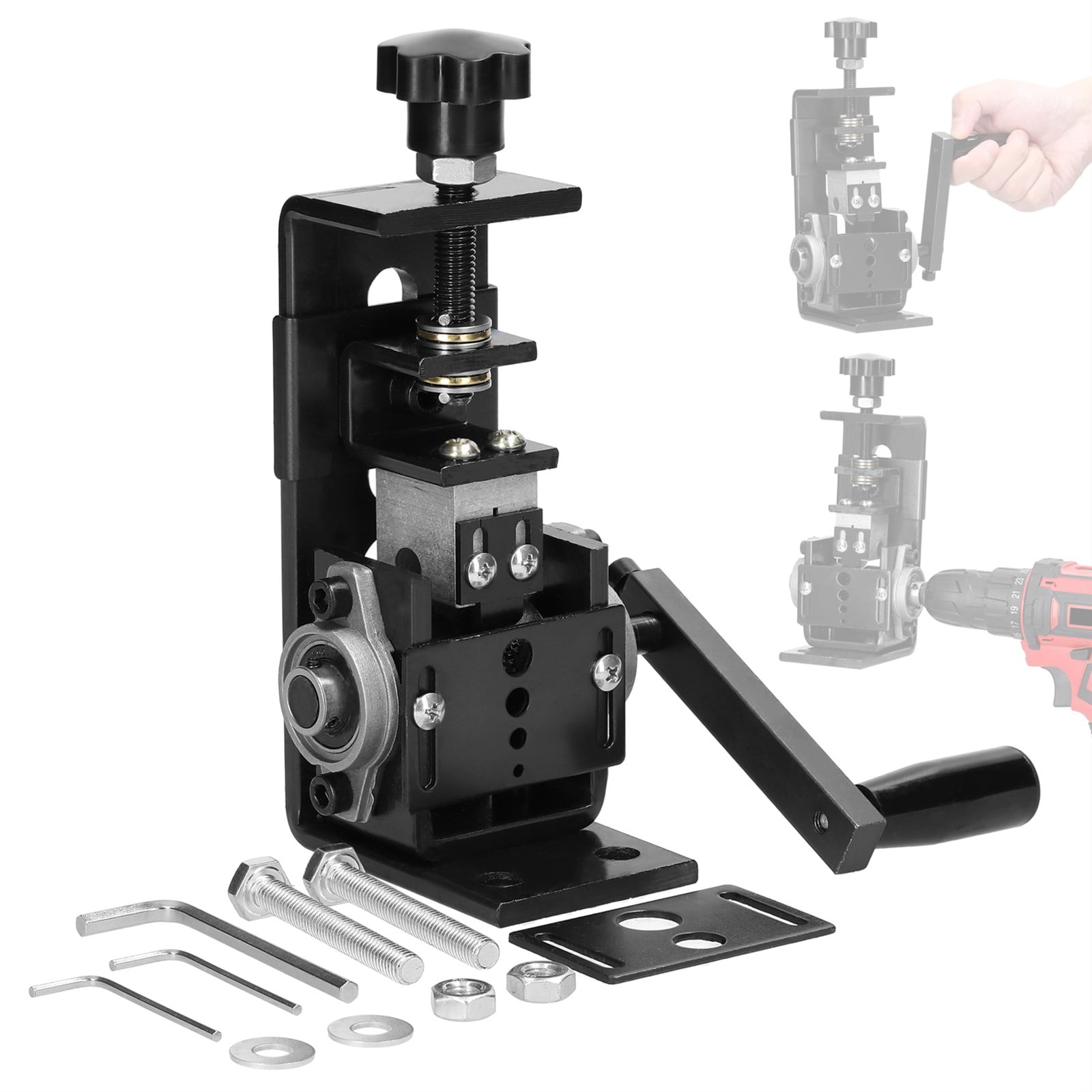 Household Wire Stripper Manual Wire Stripping Tool Scrap Copper Cable Peeling Machine with Hand Crank use with Electric Drill ,Easy to Operate