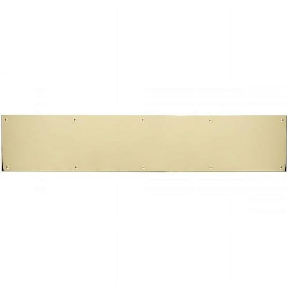 6 in. x 40 in. Kick Plate Polished Brass-Aluminum Screw Mount