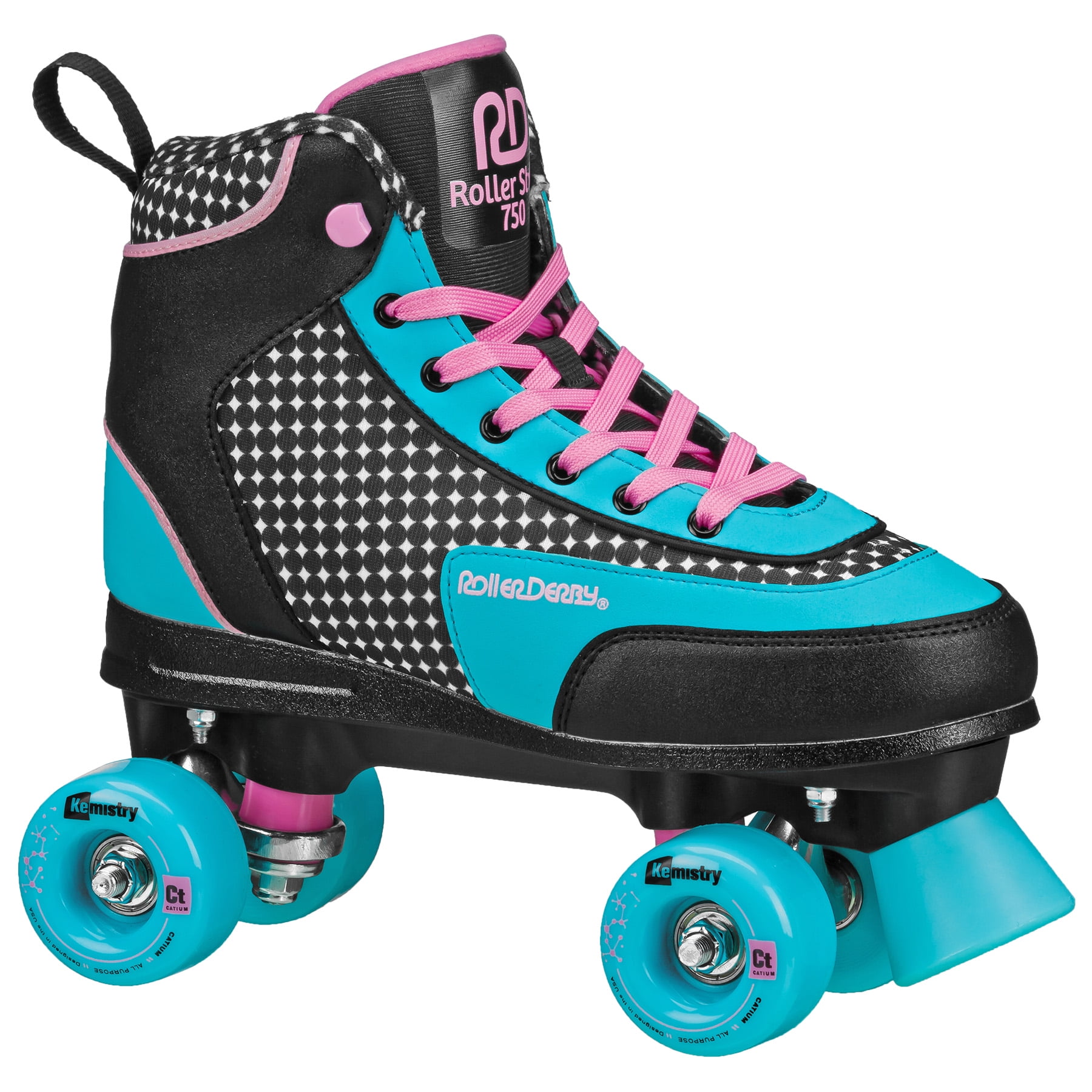 PHSDA Womens Roller Skates PU Leather High-top Roller Skates Four-Wheel Roller Skates Shiny Roller Skates for Unisex Kids and Adults
