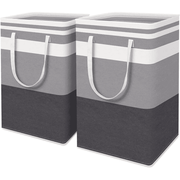 2-Pack 75L Large Collapsible Laundry Basket, Waterproof Clothes Storage Basket, Dorm/Family Toy Organizer Basket, Convenient Storage Basket