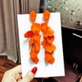 thumbnail image 4 of QIQUWOHUL Cute Earrings Cute Cartoon Pendant Earrings Green Leaf Earrings, 4 of 6