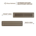 thumbnail image 2 of 2x14 Floor Register Vent Cover - Heavy Duty All-Steel, Adjustable Air Flow, Brown Finish - HVAC Floor Vent for Home by Bryce Hardware (2 x 14 Inch), 2 of 4