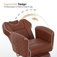 thumbnail image 5 of BarberPub Reclining Barber Chair, Two Sides Levers Salon Chair, Faux Leather, 5 of 11