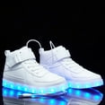 thumbnail image 4 of YAZI Kids LED Light up Shoes USB Charging Flashing Light Up High-top Sneakers for Boys and Girls Child Unisex, 4 of 10