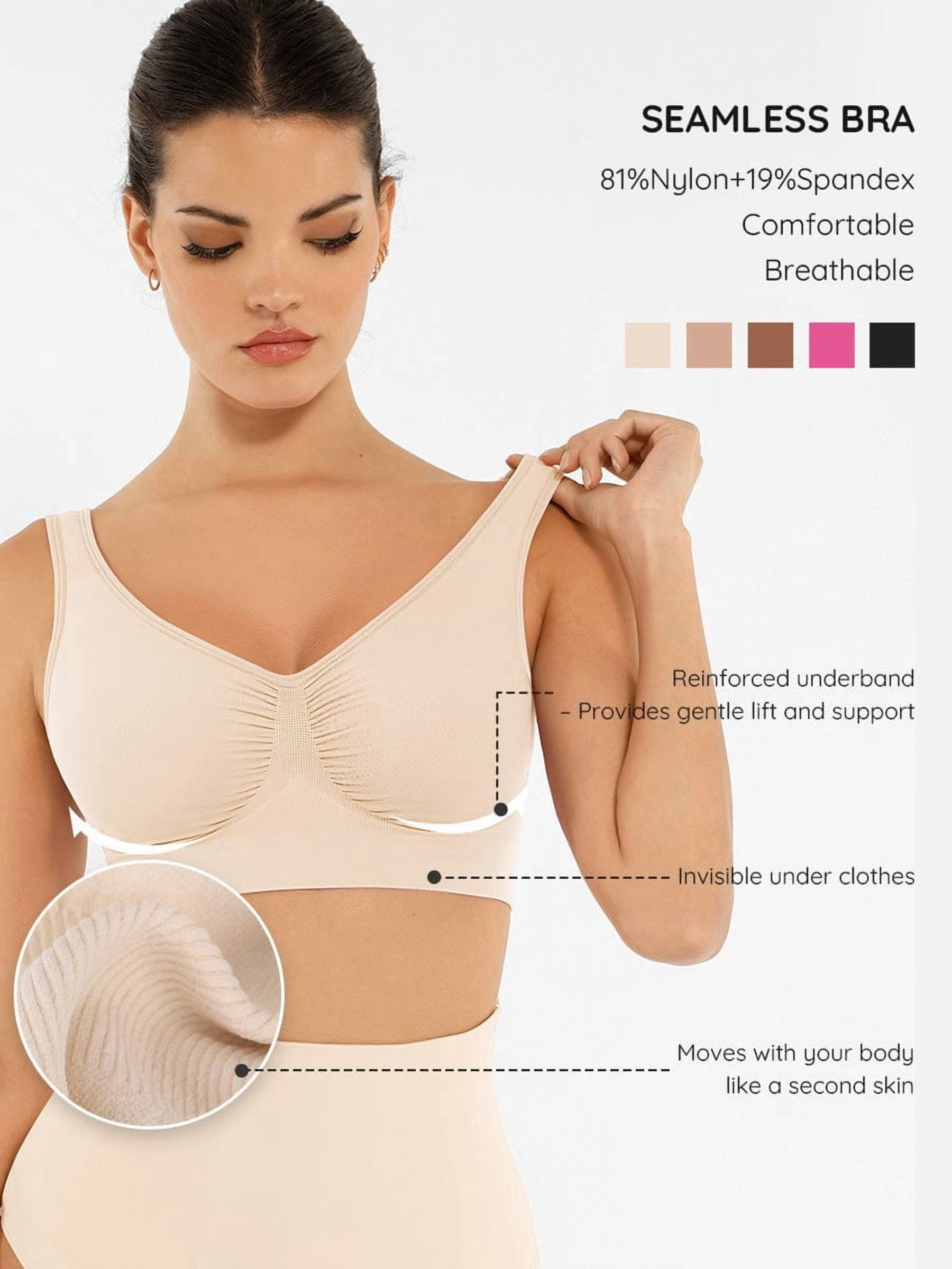FeelinGirl Women’s Seamless Wireless Full Coverage Bra